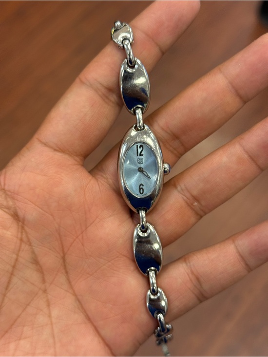 Movado ESQ Vintage Stainless Steel Blue dial & Mariners G Link Womens watch main image 4